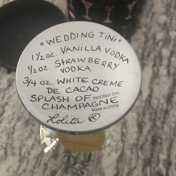 Lolita “Wedding” Hand Painted Martini Glass - Picture 2 of 7